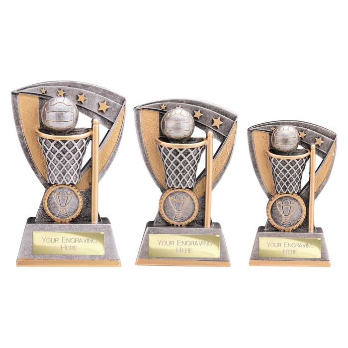 OPTIMUM NETBALL RESIN TROPHY - 3 SIZES - 120MM - 155MM
